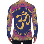 Boho Om Mandala Print Men's Long Sleeve T-Shirt
