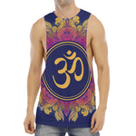 Boho Om Mandala Print Men's Muscle Tank Top