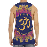 Boho Om Mandala Print Men's Muscle Tank Top