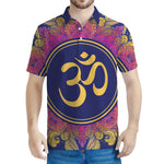 Boho Om Mandala Print Men's Polo Shirt
