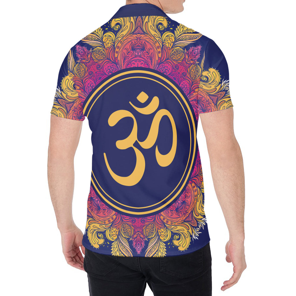 Boho Om Mandala Print Men's Shirt