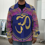 Boho Om Mandala Print Men's Shirt Jacket