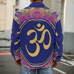 Boho Om Mandala Print Men's Shirt Jacket