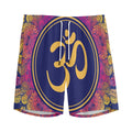 Boho Om Mandala Print Men's Athletic Shorts