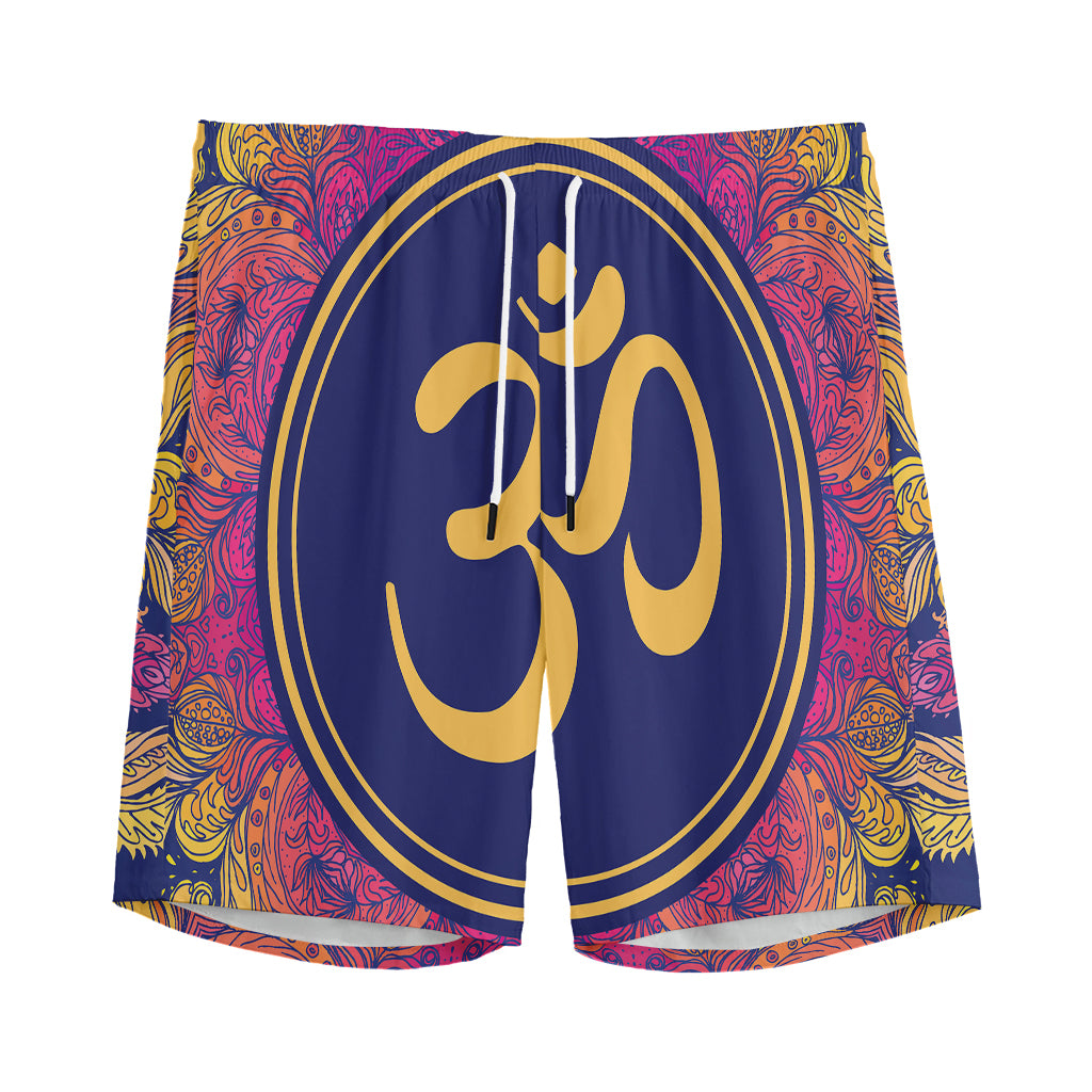Boho Om Mandala Print Men's Sports Shorts