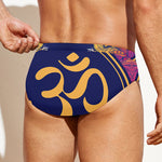 Boho Om Mandala Print Men's Swim Briefs