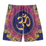 Boho Om Mandala Print Men's Swim Trunks