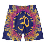Boho Om Mandala Print Men's Swim Trunks