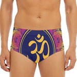 Boho Om Mandala Print Men's Triangle Swim Briefs
