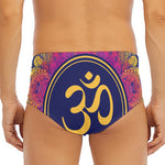 Boho Om Mandala Print Men's Triangle Swim Briefs
