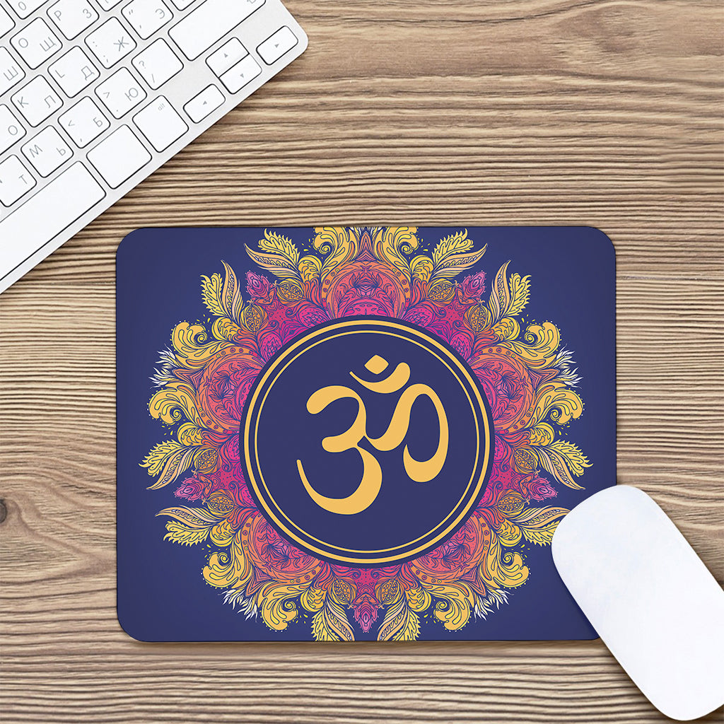 Boho Om Mandala Print Mouse Pad