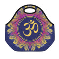 Boho Om Mandala Print Neoprene Lunch Bag