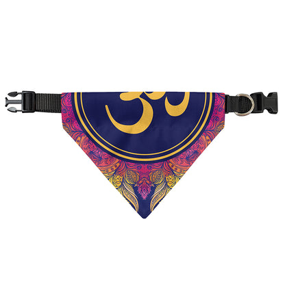 Boho Om Mandala Print Over The Collar Dog Bandana