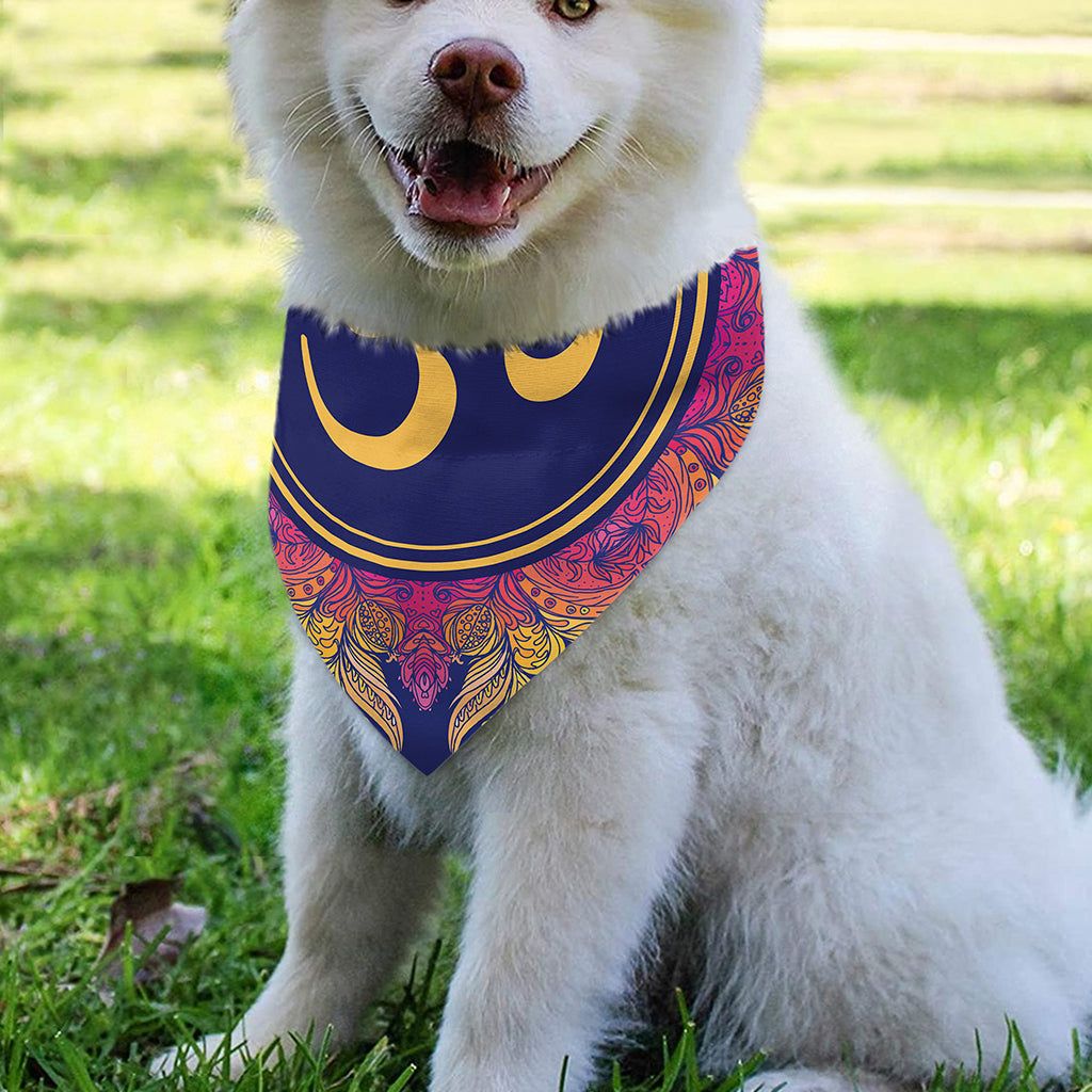 Boho Om Mandala Print Over The Collar Dog Bandana