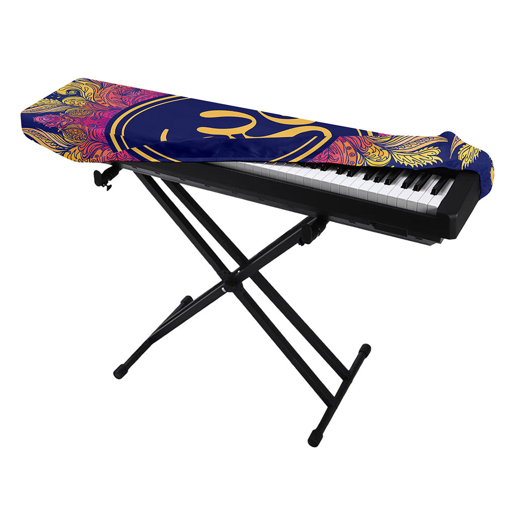 Boho Om Mandala Print Piano Keyboard Cover