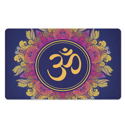 Boho Om Mandala Print Polyester Doormat