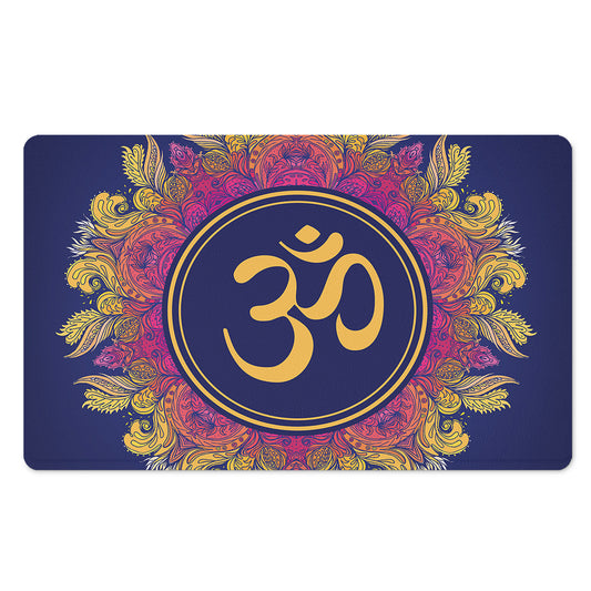 Boho Om Mandala Print Polyester Doormat