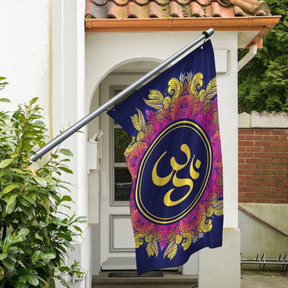 Boho Om Mandala Print Polyester Flag