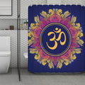 Boho Om Mandala Print Polyester Shower Curtain