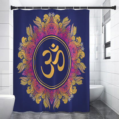 Boho Om Mandala Print Premium Shower Curtain