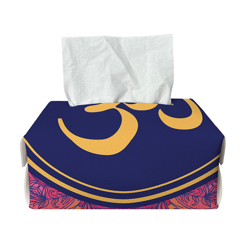 Boho Om Mandala Print Rectangle Tissue Box Cover