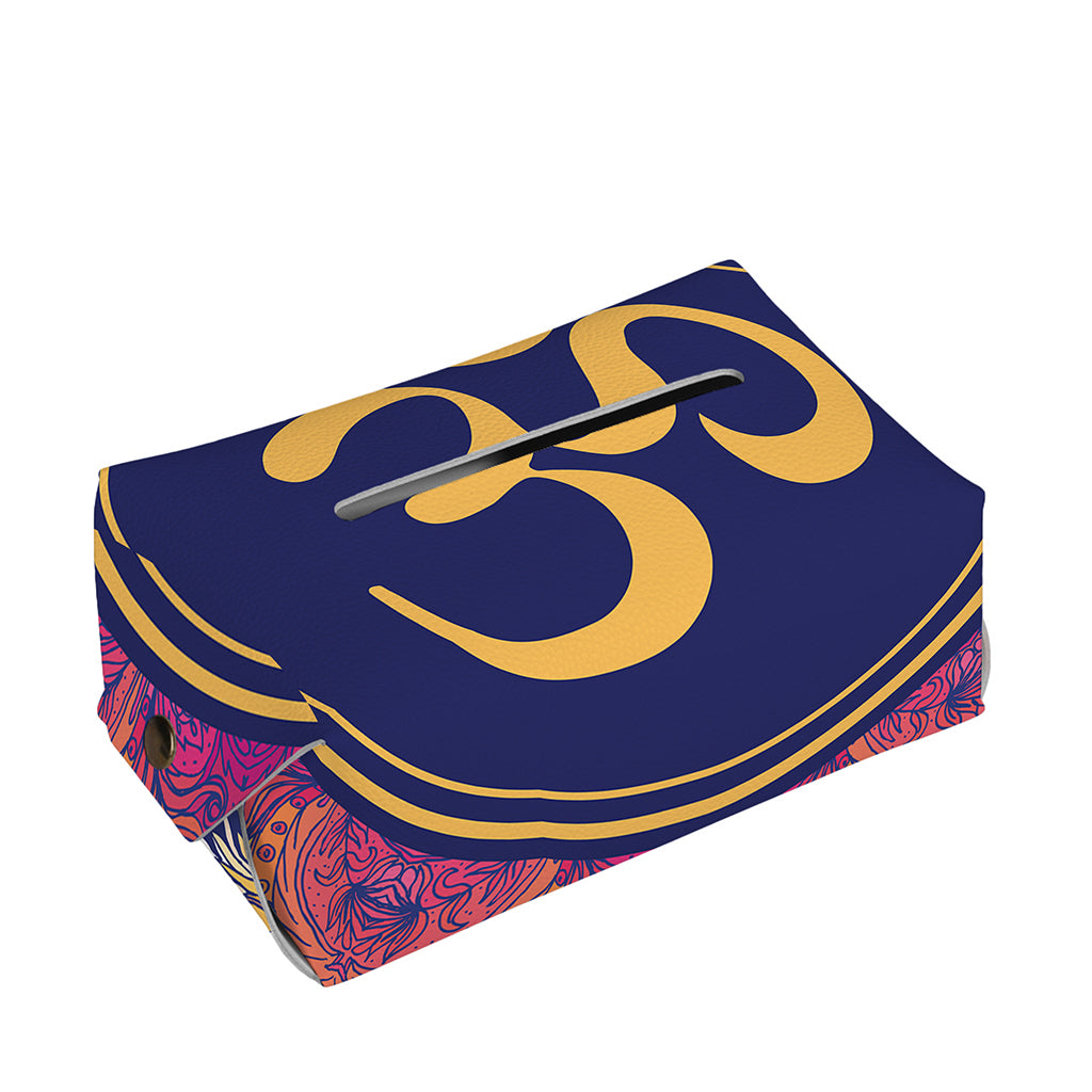 Boho Om Mandala Print Rectangle Tissue Box Cover