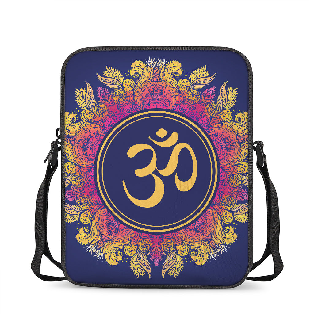 Boho Om Mandala Print Rectangular Crossbody Bag