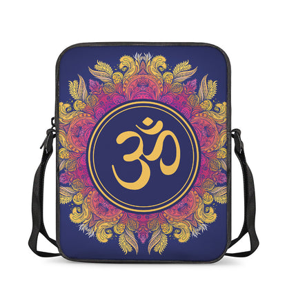 Boho Om Mandala Print Rectangular Crossbody Bag