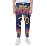 Boho Om Mandala Print Scuba Joggers