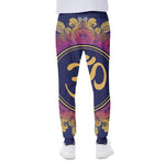 Boho Om Mandala Print Scuba Joggers