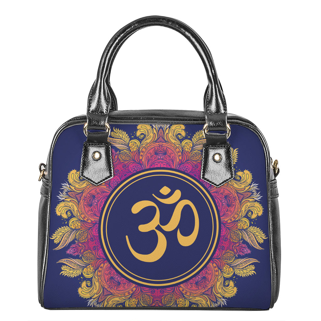 Boho Om Mandala Print Shoulder Handbag