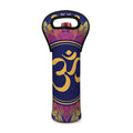 Boho Om Mandala Print Single Neoprene Wine Tote