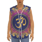 Boho Om Mandala Print Sleeveless Baseball Jersey