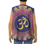Boho Om Mandala Print Sleeveless Baseball Jersey