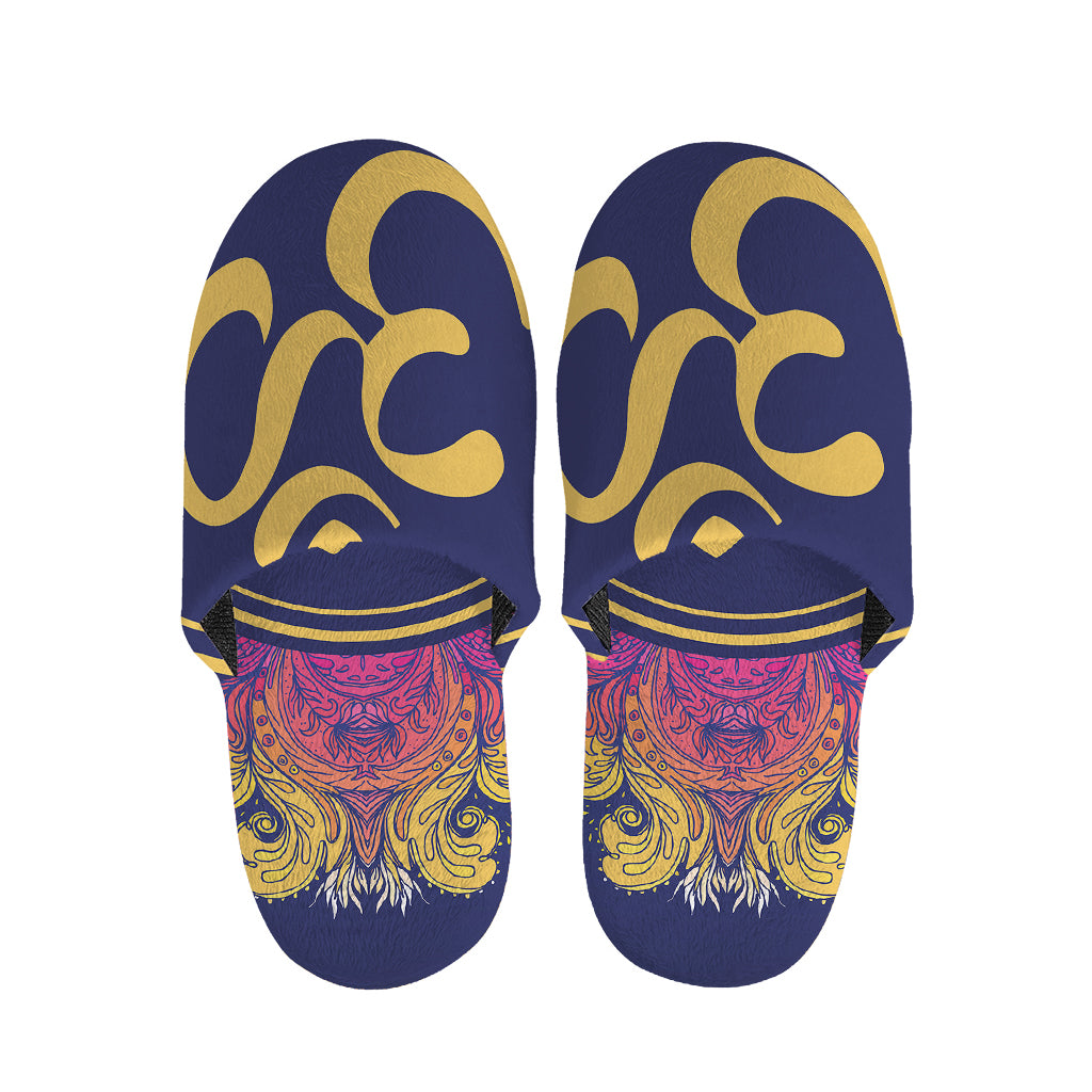 Boho Om Mandala Print Slippers