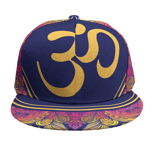 Boho Om Mandala Print Snapback Cap