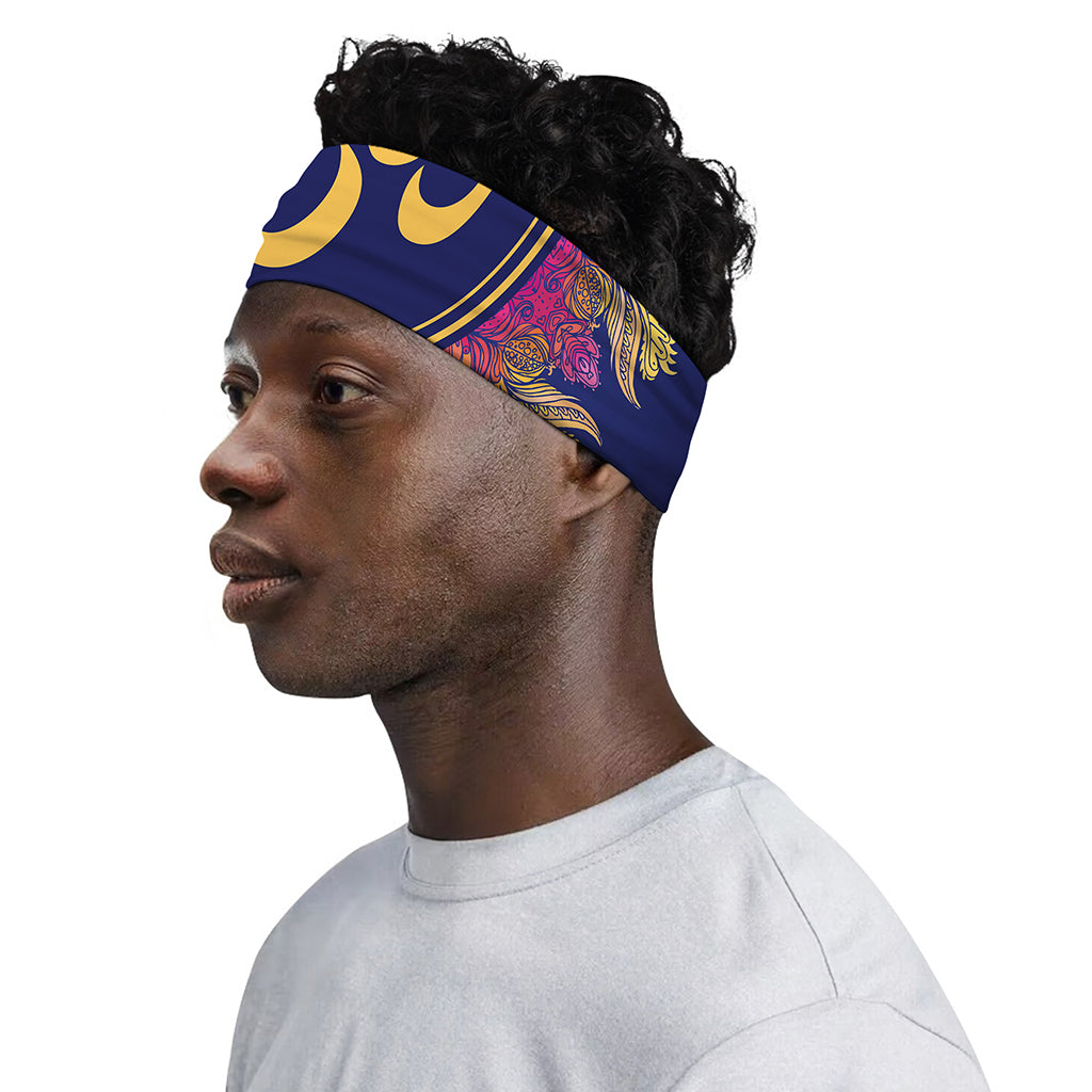 Boho Om Mandala Print Sports Headband