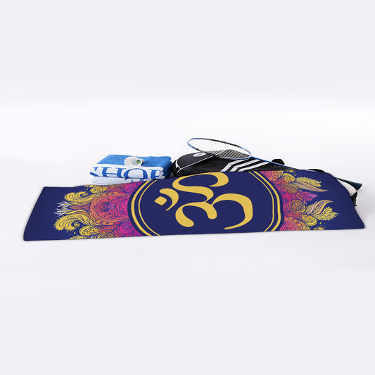 Boho Om Mandala Print Sports Towel