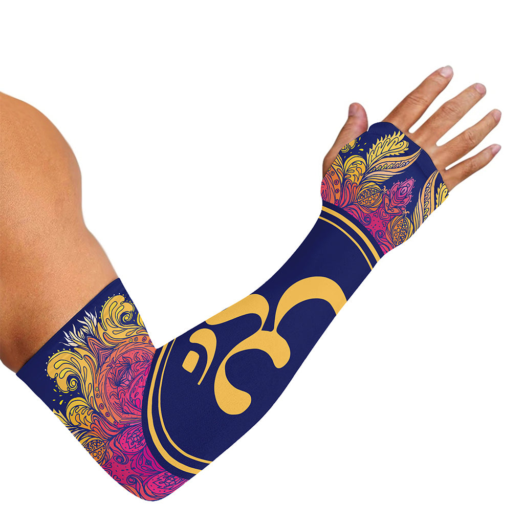 Boho Om Mandala Print Sun Protection Arm Sleeves