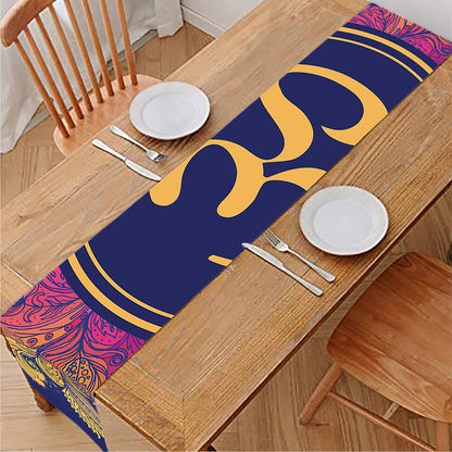 Boho Om Mandala Print Table Runner
