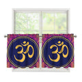 Boho Om Mandala Print Tier Curtains