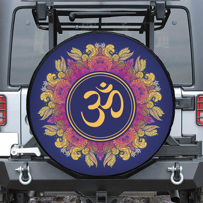 Boho Om Mandala Print Tire Cover