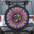 Boho Om Mandala Print Tire Cover With Camera Hole