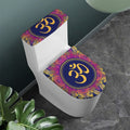 Boho Om Mandala Print Toilet Lid And Tank Cover Set