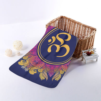 Boho Om Mandala Print Towel