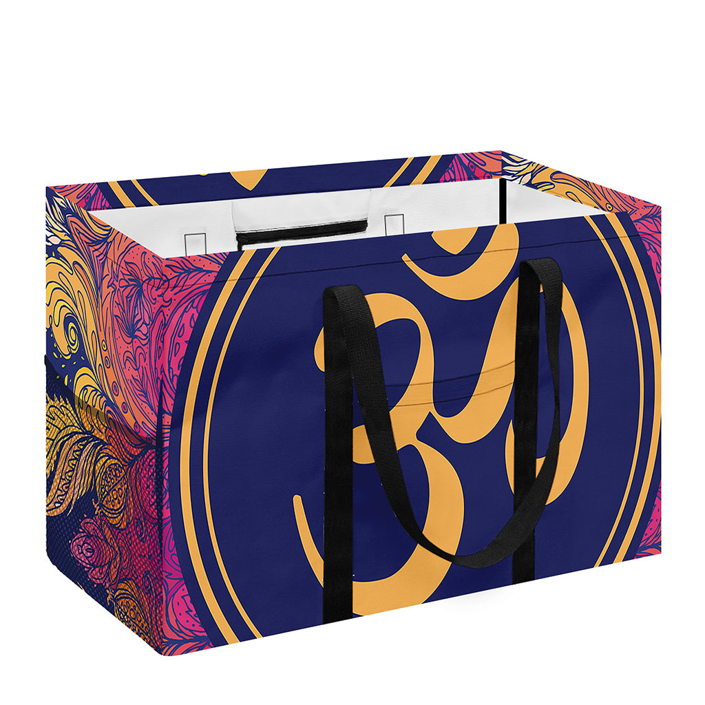 Boho Om Mandala Print Utility Tote Bag