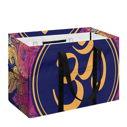 Boho Om Mandala Print Utility Tote Bag