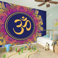 Boho Om Mandala Print Wall Sticker