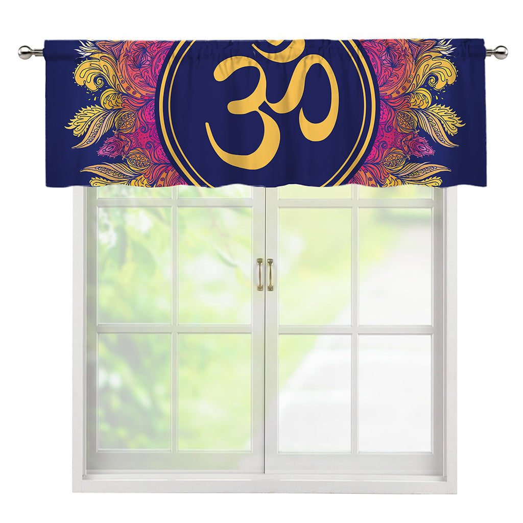 Boho Om Mandala Print Window Valance