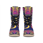 Boho Om Mandala Print Winter Boots